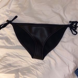 Faux Leather Triangl Bikini Bottoms